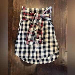 Wrap front midi skirt